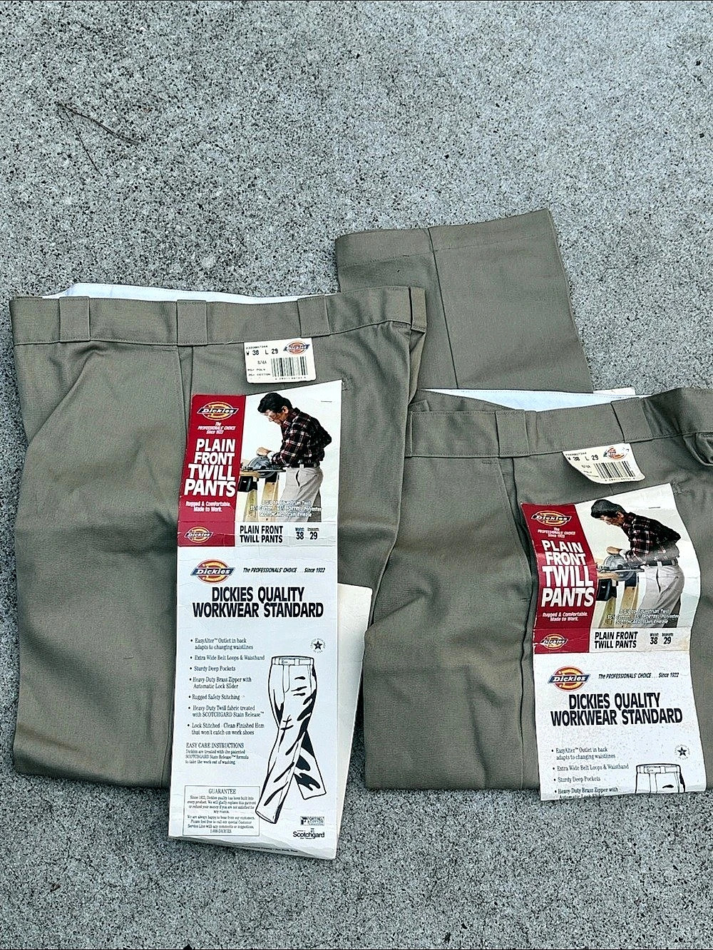 Dickies Plain Front Twill Pants Men's Pants Waist 38 x 29 NWT